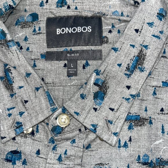 Bonobos Lot of 3 Cotton/Flannel Men's Large Slim Fit Shirts - Excel. Condition - Picture 4 of 16